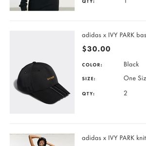 Ivy park baseball hat